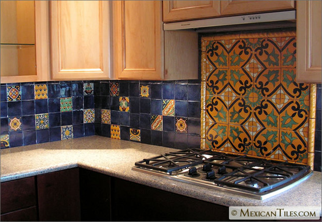 Kitchen Backsplash Talavera Angeles Mexican Tile 