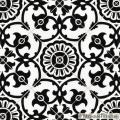 Mexican Tile - Avidan Black & White 1 Gloss Malibu Ceramic Tile